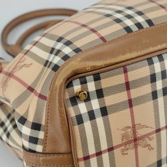 Burberry Nova Check Tote Bag Pvc Leather Beige - Picture 9 of 16